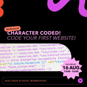 Character Coded! Code Your First Website! – 16 August – Afternoon Session